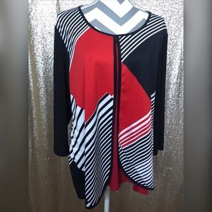 NWT Michael Tyler geometric pattern shirt